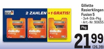 Metro Gillette Rasierklingen Fusion 5 Angebot