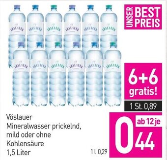 Sutterlüty Vöslauer Mineralwasser prickelnd, mild oder ohne Kohlensäure 1,5 Liter Angebot