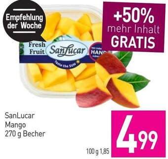 Sutterlüty SanLucar Mango 270 g Becher Angebot