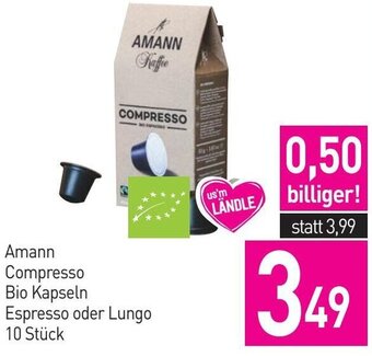 Sutterlüty Amann Compresso Bio Kapseln Espresso oder Lungo 10 Stück Angebot