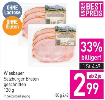 Sutterlüty Wiesbauer Salzburger Braten geschnitten 120 g Angebot