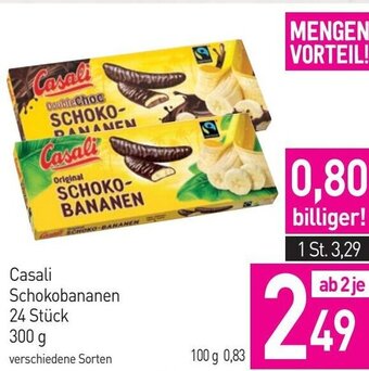 Sutterlüty Casali Schokobananen 24 Stück 300 g Angebot