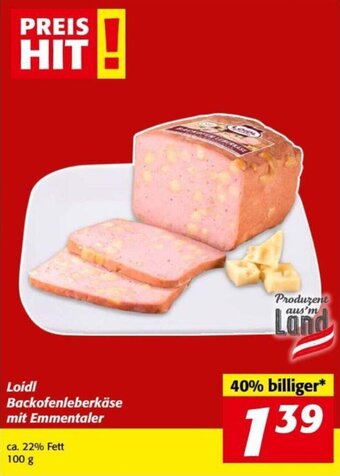 Nah&Frisch Loidl Backofenleberkäse mit Emmentaler 100 g Angebot