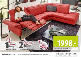 Polstermöbel Fischer ECKSOFA STOFF ca. 254 x 235 cm, Angebot