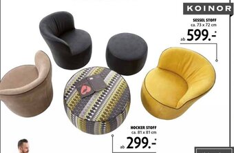 Polstermöbel Fischer SESSEL STOFF ca. 73 x 72 cm Angebot