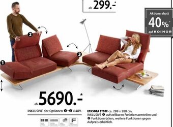 Polstermöbel Fischer ECKSOFA STOFF ca. 288 x 288 cm Angebot
