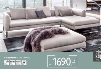 Polstermöbel Fischer ECKSOFA STOFF ca. 249 x 178 cm. Angebot