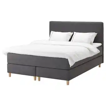 IKEA Dunvik boxspringbett, vågstranda fest/mittelfest/tustna dunkelgrau, 180x200 cm Angebot