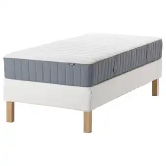 IKEA Espevär/valevåg boxbett, weiß/mittelfest hellblau, 90x200 cm Angebot