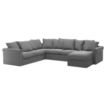 IKEA Grönlid 5er-eckbettsofa mit récamiere, ljungen mittelgrau Angebot