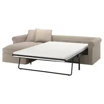 IKEA Grönlid 3er-bettsofa, mit récamiere/hillared beige Angebot