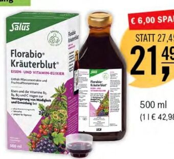 Martin Reformstark Florabio kräuterblut-saft Angebot