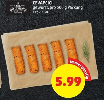 PENNY CEVAPCICI gewürzt, pro 500 g Packung Angebot
