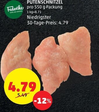 PENNY PUTENSCHNITZEL Federike pro 550 g Packung Angebot