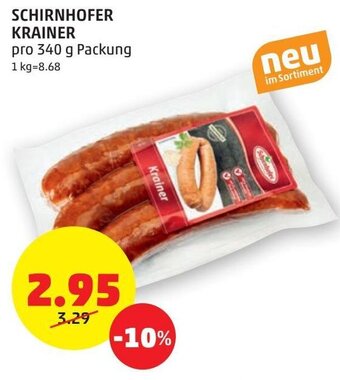PENNY SCHIRNHOFER KRAINER pro 340 g Packung Angebot
