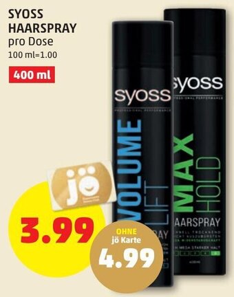 PENNY SYOSS HAARSPRAY pro Dose Angebot