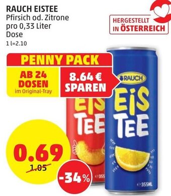PENNY RAUCH EISTEE Pfirsich od. Zitrone Angebot