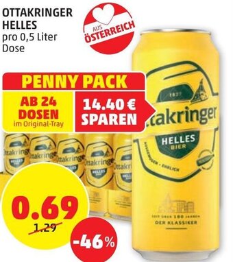 PENNY OTTAKRINGER HELLES pro 0,5 Liter Angebot