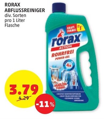 PENNY RORAX ABFLUSSREINIGER Angebot