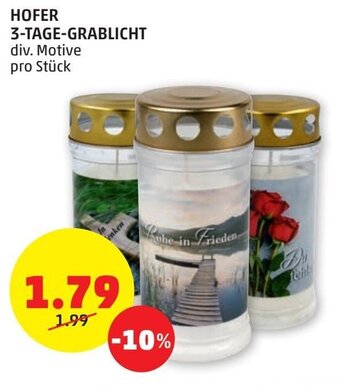 PENNY HOFER 3-TAGE-GRABLICHT div. Motive pro Stück Angebot