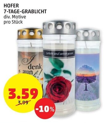 PENNY HOFER 7-TAGE-GRABLICHT div. Motive pro Stück Angebot