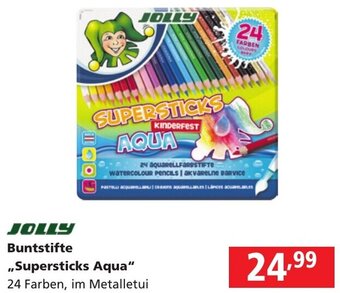 Pagro Diskont JOLLY Buntstifte ,,Supersticks Aqua" 24 Farben, im Metalletui Angebot