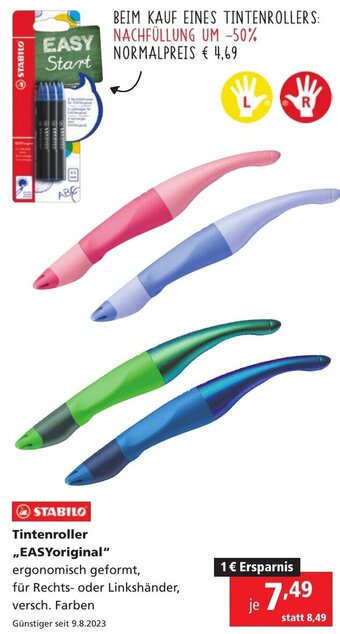 Pagro Diskont Tintenroller ,,EASYoriginal" Angebot