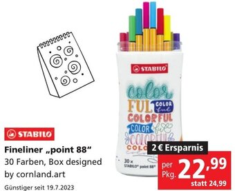 Pagro Diskont STABILO Fineliner ,,point 88" Angebot