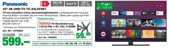 EP Panasonic 43" 4K UHD-TV TX-43LXF887 Angebot