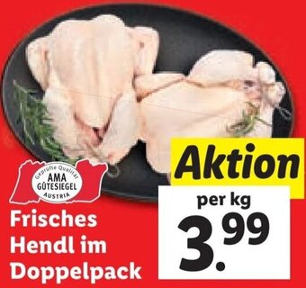 Lidl Frisches Hendl im Doppelpack per kg Angebot