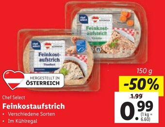 Lidl Chef Select Feinkost-aufstrich 150 g Angebot