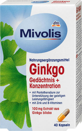 dm Mivolis ginkgo gedächtnis + konzentration kapseln Angebot