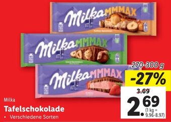 Lidl Milka Tafelschokolade 370-300 g Angebot