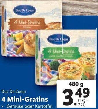 Lidl Duc De Coeur 4 Mini-Gratins 480 g Angebot