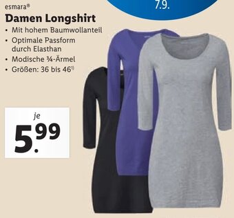 Lidl esmara Damen Longshirt Angebot