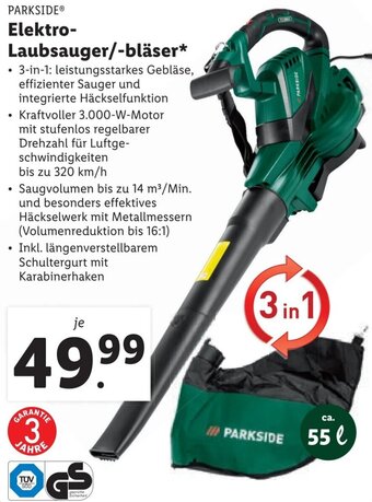 Lidl PARKSIDE Elektro- Laubsauger/-bläser Angebot