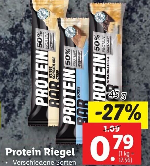 Protein Riegel 45 g Angebot bei Lidl
