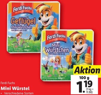 Lidl Ferdi Fuchs Mini Würstchen 100 g Angebot