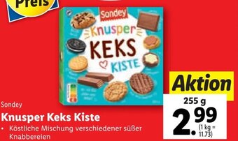 Lidl Sondey Knusper Keks Kiste 255 g Angebot