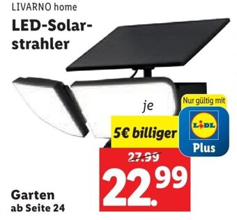 Lidl LIVARNO home LED-Solar- strahler Angebot