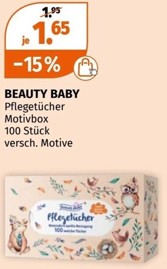 Müller BEAUTY BABY Pflegetücher Motivbox 100 Stück Angebot