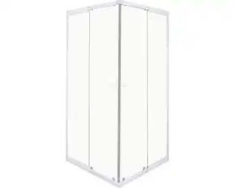 Hornbach Eckeinstieg mit schiebetür sanotechnik b8090 800-900x1900 mm echtglas klar hell weiß Angebot