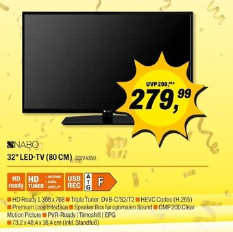 Expert NABO 32" LED-TV (80 CM) 32LV4350 Angebot