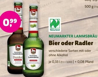 Denn's Biomarkt Neumarkter Lammsbrät Bier oder Radler 0,33 L Angebot
