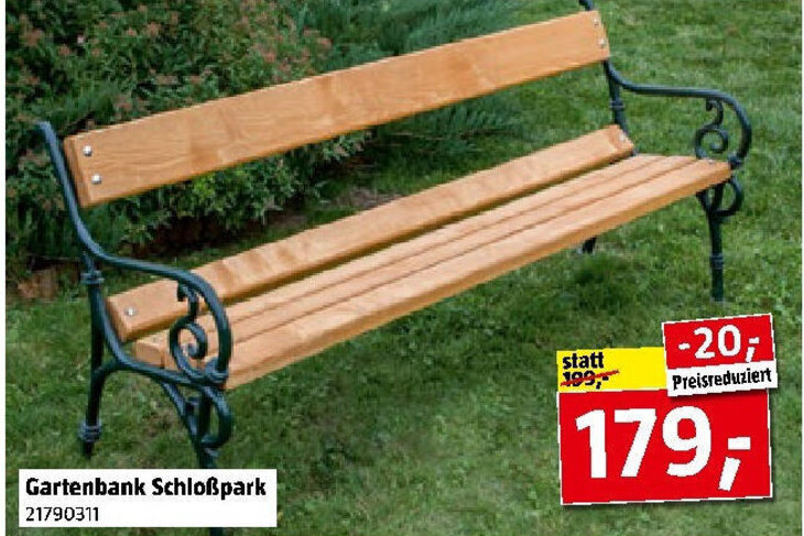 Gartenbank Schloßpark Angebot bei Bauhaus