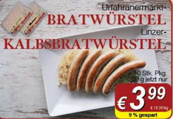 Urfahranermarkt- BRATWÜRSTEL Linzer- KALBSBRATWÜRSTEL