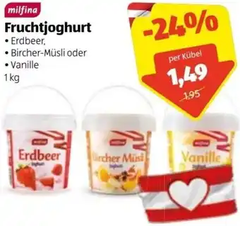 Hofer Milfina Fruchtjoghurt 1Kg Angebot