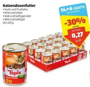 Hofer Katzendosenfutter 20x415 g Angebot