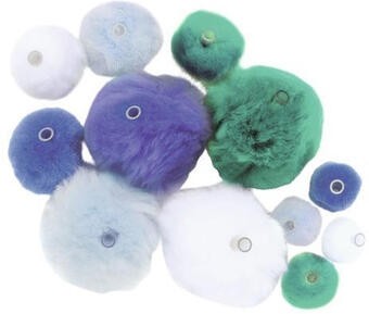 Hornbach Acryl-pompons mit öse blau mix ca. 45 stück Angebot