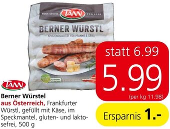 Spar Berner Würstel aus Österreich 500 g Angebot